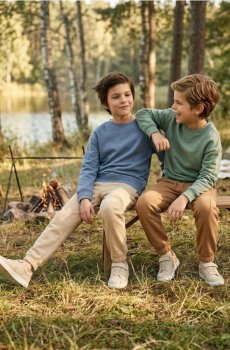 Трикотажні джогери, 2 пари - коричневий