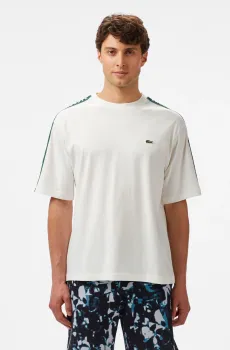 Мужская белая футболка Белый M Lacoste TH051270V