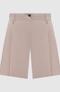 Бежевые шорты из льна