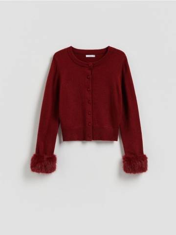 Reserved - LADIES` SWEATER - карміновий - 586FW-92X Reserved - LADIES` SWEATER - карміновий - 586FW-92X