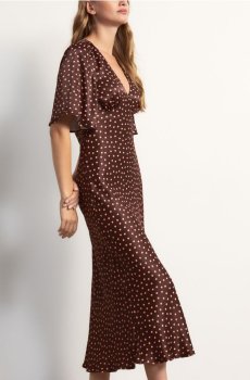 Reserved - Сукня максі з віскози. - коричневий - 294JA-88X