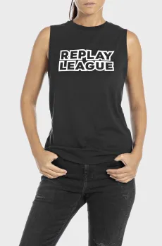 Женская черная майка Черный XS Replay W3086A.000.23608P