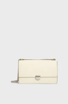 Женская белая сумка FORGED CHAIN FLAP BAG27 Белый ONESIZE Calvin Klein K60K612709