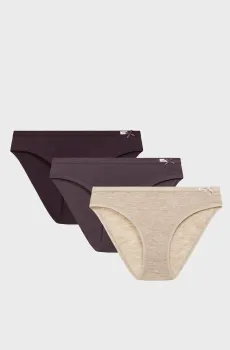 Женские трусики (3 шт) Разноцветный XL Atlantic 3CLP-002