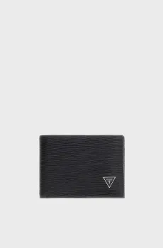 Мужской черный кожаный кошелек Черный ONESIZE Guess SMMIPR.LEA92;BLA