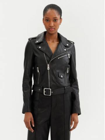 PINKO Шкіряна куртка 103897 A21L Чорний Regular Fit PINKO Шкіряна куртка 103897 A21L Чорний Regular Fit