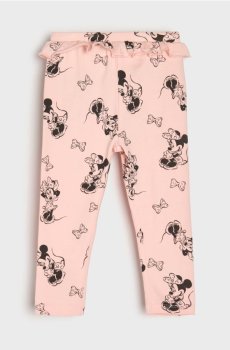 Бавовняні легінси з візерунком Minnie Mouse - рожевий