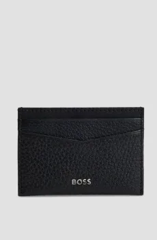Мужской черный кожаный кардхолдер Черный ONESIZE BOSS 50529515;001