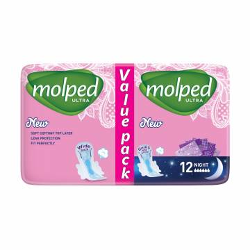Гигиенические прокладки Molped Ultra Night, 12 шт Гигиенические прокладки Molped Ultra Night, 12 шт
