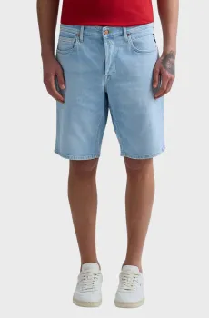 Мужские голубые джинсовые шорты Голубой 29 Replay M1072 .000.573 106