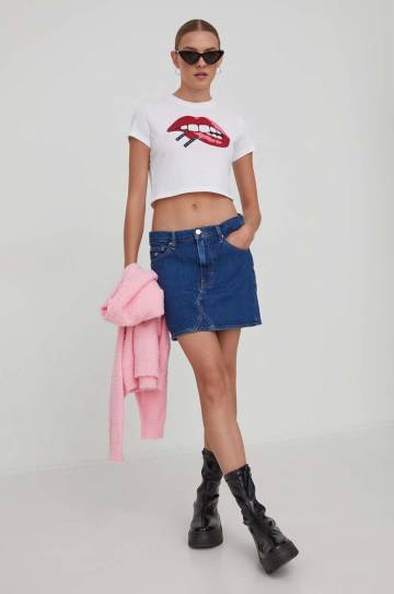 Джинсовая юбка Tommy Jeans mini карандаш Джинсовая юбка Tommy Jeans mini карандаш