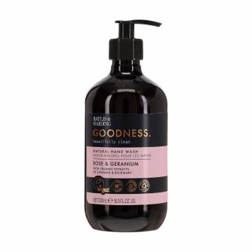 Жидкое мыло для рук Baylis & Harding Goodness Natural Hand Wash, Rose & Geranium, 500 мл Жидкое мыло для рук Baylis & Harding Goodness Natural Hand Wash, Rose & Geranium, 500 мл