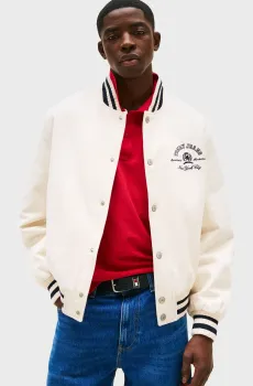 Мужской белый бомбер VARSITY Белый XL Tommy Jeans DM0DM21092