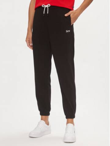 Tommy Jeans Спортивні штани Script DW0DW17771 Чорний Relaxed Fit Tommy Jeans Спортивні штани Script DW0DW17771 Чорний Relaxed Fit