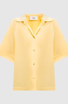 Желтая блуза из шелка