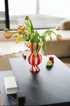 Декоративная ваза &k amsterdam rhombic red