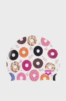 Белая шапочка для плавания с узором HD CAP Белый ONESIZE Arena 005572-236