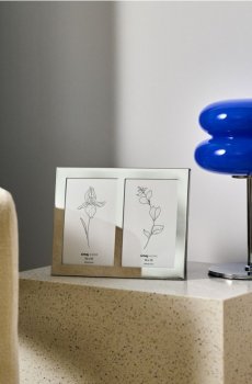 Срібна рамка для двох фотографій - срібний