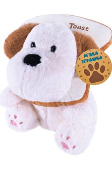 Мягкая игрушка Shantou Jinxing Собачка с тостом, от 3 лет, 24 см (C46609)