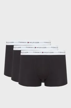 Мужские черные боксеры (3 шт) LOW RISE TRUNK Черный XL Tommy Hilfiger UM0UM03752