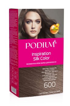 Безаммиачная крем-краска для волос Podium Inspiration Silk Color 600 Темно-русый, 150 мл