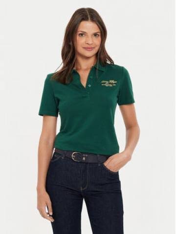 Tommy Hilfiger Поло Script WW0WW43624 Зелений Slim Fit Tommy Hilfiger Поло Script WW0WW43624 Зелений Slim Fit