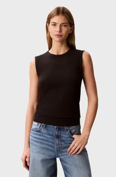 Женская черная майка CONTOUR Черный M Calvin Klein Jeans LV047B265G