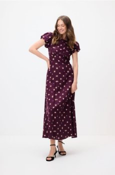 Reserved - Сукня-максі з візерунком - коричневий - 467JO-88X