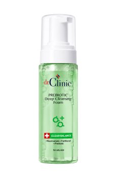 Пребиотическая пенка для очищения лица Dr.Clinic Prebiotic Deep Cleansing Foam Clear Balance с ниацинамидом и пантенолом, 160 мл