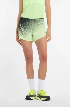 Женские салатовые шорты RC Ultra Light Printed Short 3 Зеленый L New Balance WB61R51KAFG