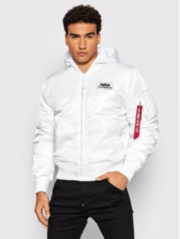 Alpha Industries Куртка бомбер Back Print 128113 Білий Regular Fit Alpha Industries Куртка бомбер Back Print 128113 Білий Regular Fit