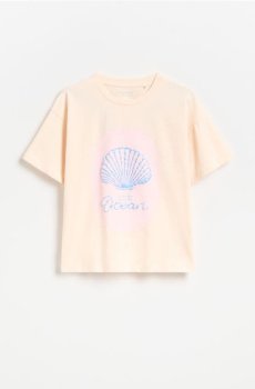 Reserved - Футболка з принтом - нюдовий - 432HU-02X