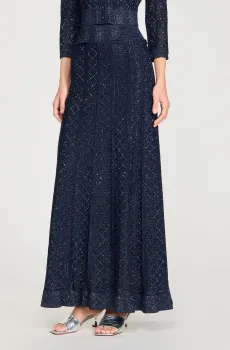 Женская темно-синяя юбка Синий 36 Sandro SFPJU01584_Navy Blue