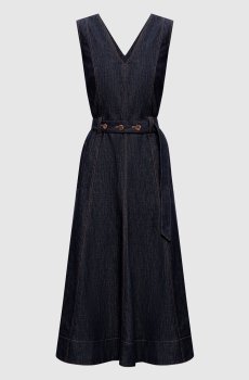 Синее джинсовое платье