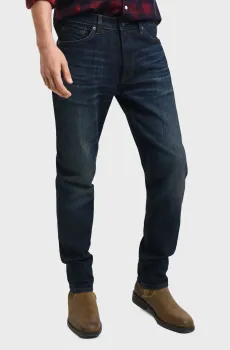 Мужские темно-синие джинсы SLIM ARCHIVE WASH Синий 32-32 Gant 1000271