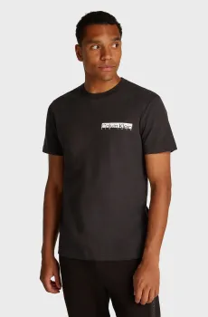 Мужская черная футболка NY CHEST BOX LOGO T-SHIRT Черный S Calvin Klein K10K113800