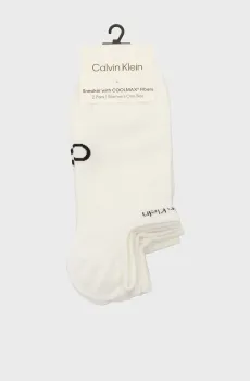 Женские белые носки (2 пары) CK WOMEN SNEAKER 2P GRIPPER Белый ONESIZE Calvin Klein 701218774
