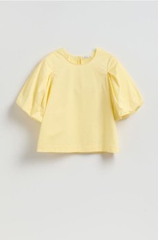 Reserved - Бавовняний топ - світло-жовтий - TV526-10X