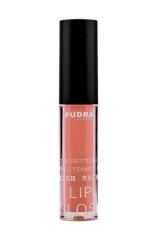 Блеск для губ Pudra Cosmetics High Shine Lip Gloss с протеинами шелка та провитамином B5, 09 Beige Pearly, 2.5 г