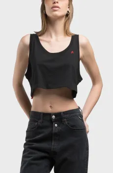 Женский черный топ Черный XS Replay W3392B.000.2660