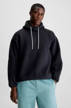 Мужское черное худи SHERPA HOODIE Черный S Calvin Klein 00GMF3W315