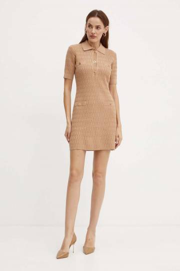 Платье Twinset цвет коричневый mini облегающее 242TP3343 Платье Twinset цвет коричневый mini облегающее 242TP3343