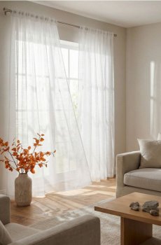 Фіранка на стрічці - білий