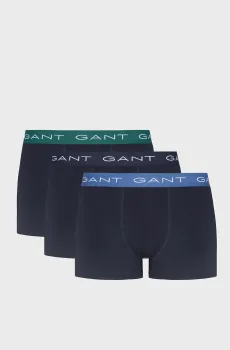 Мужские темно-синие боксеры (3 шт) TRUNK Синий S Gant 902433003