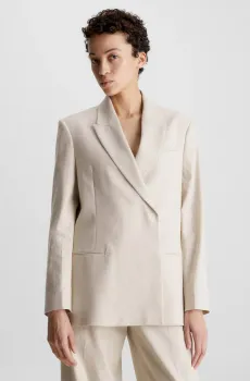 Женский белый льняной жакет Белый 36 Calvin Klein K20K205225