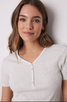 Хлопковая пижамная футболка womensecret