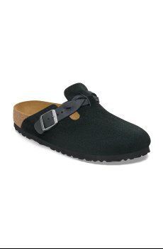 Замшевые шлепанцы Birkenstock Boston Braided