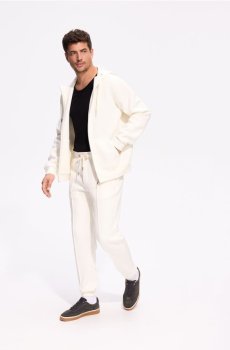 Reserved - Спортивні штани slim - кремовий - 218JT-01X
