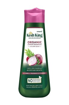 Органический луковый шампунь для волос Emami Kesh King Organic Onion Shampoo с листьями карри, 200 мл