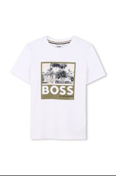 Детская хлопковая футболка BOSS